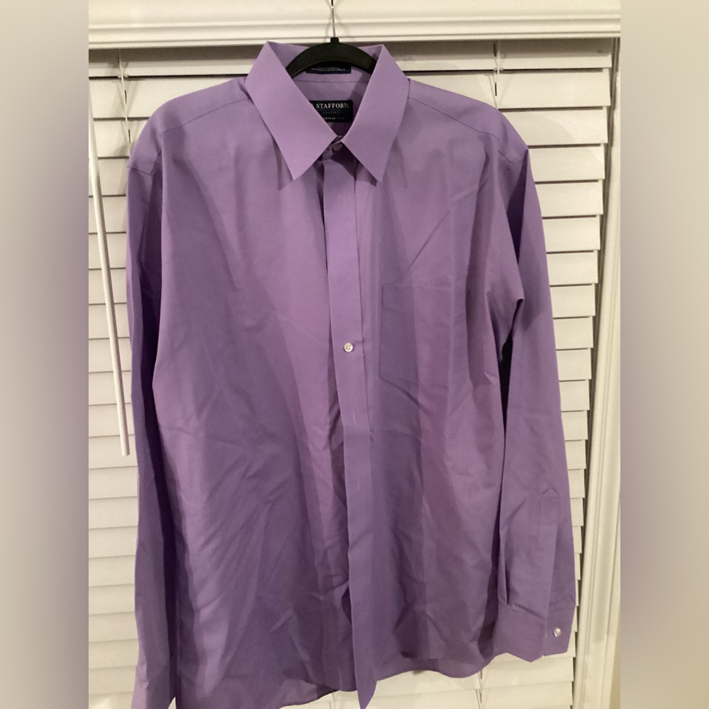 MENS PURPLE STAFFORD DRESS SHIRT           17 neck / 36 37
